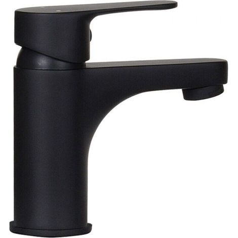 Serbia – Robinet de lave-mains mitigeur noir mat – Cuivre et alliage de zinc – Finition élégante pour salle de bain moderne – Eau chaude et froide (1/5)