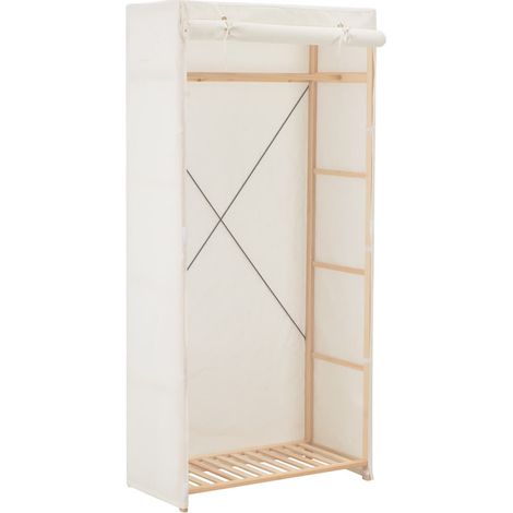 Armario de tela blanco 79x40x170 cm vidaXL