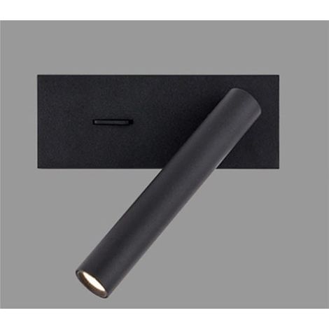 Lampe de chevet LED noire simple et moderne, lampe créative pour chambre à coucher, lampe de lecture d'ingénierie rétractable personnalisée