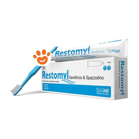 Innovet Dog e Cat Restomyl Dentifricio e Spazzolino  - Innovet Dog e Cat Restomyl Dentifricio e Spazzolino - Confezione con solo Dentifricio 50 ml