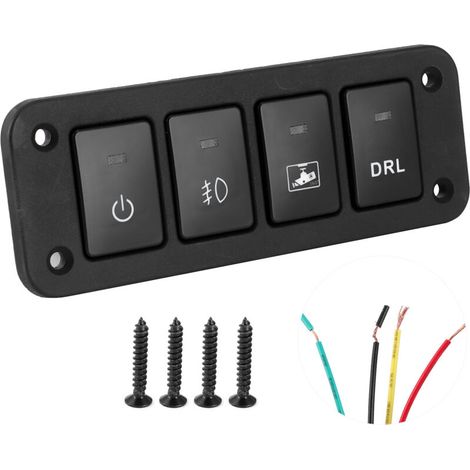 Panneau de Boutons LED de Voiture, Panneau de commutateur, résistance à l'usure Solide et Durable pour Le Highlander de Voiture 12V-24V DC (1/5)