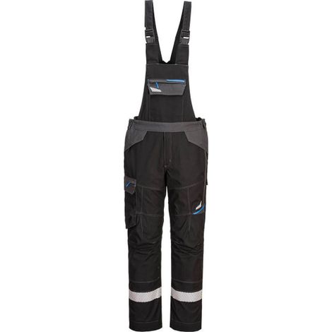 Peto de trabajo técnico y resistente WX3 con paneles elásticos FR405 XXL Negro