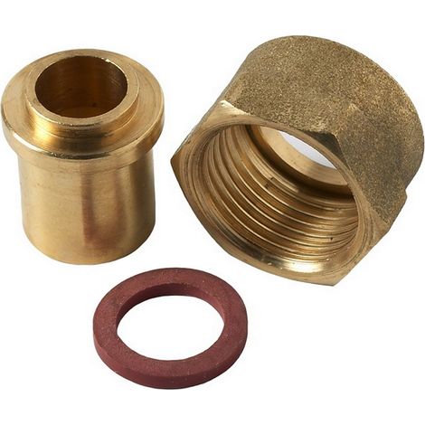 Favex – Raccord gaz 2 pièces avec joint – Écrou M20x150 – Soudable sur tube cuivre Ø12 – NF pour installation sécurisée (1/2)
