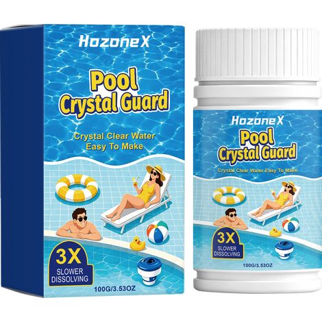 Comprimés nettoyants pour piscine HOZONEX - Multifonctionnels, à dissolution instantanée, nettoient les piscines et améliorent la qualité de l'eau (100 g) (1/5)