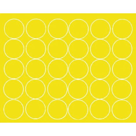 Autocollants ronds de 8 cm, pastilles, 30 pièces, jaune brillant