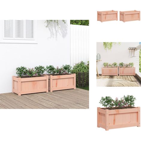 Pflanzkübel 2 Stk. Massivholz Douglasie - Holzpflanze - Douglasie - Gartendeko - Balkonpflanzen - Terrasse (1/5)