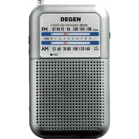 DE-333 Mini Radio Portable,Poste Radio Transistor avec Bouton FM et Indicateur de Signal, Pile Remplaçable (AAA) (1/5)