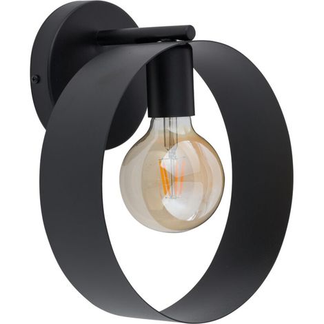 Applique minimal nera Happy E27 15W Sigma Lighting