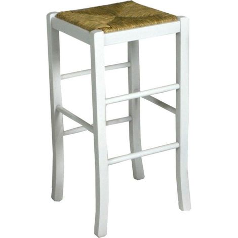 Sgabello legno venus faggio laccato bianco cm42x37,5h73 made in italy