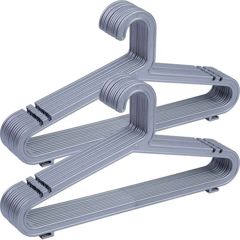 Percha de plastico plata pack de 24 unidades 39.50x0.30x20.60h cm (1/5)