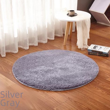 Tapis Rond En Laine De Soie Pour Chaise De Bureau Yoga Salon Décoration Intérieure Doux Et Confortable (1/5)
