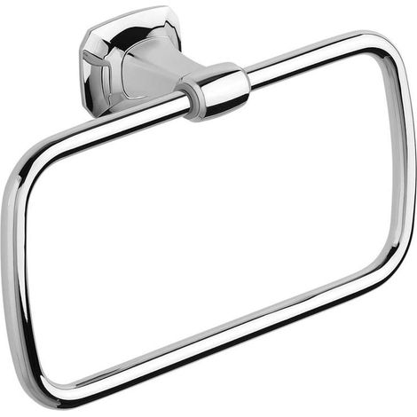 Metaform - Porta asciugamani ad anello da parete Cromo in Ottone cromato Mod. Aida (1/3)
