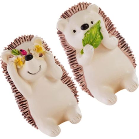 Porte-brosses à Dents Organisé et Créatif Hérisson Support Mural de Dessin Animé 2pcs en Résine Facile à Installer pour Salle de Bain (1/5)