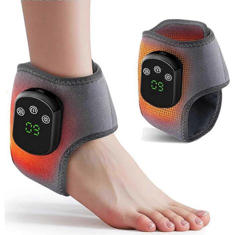 Appareil de massage des pieds chauffant, masseur de cheville portable sans fil pour soulager la tendinite d'Achille et la fasciite plantaire, nouveauté 2026 (1/5)