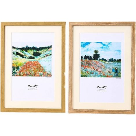 Kit de 2 cadres en bois massif à monter soi-même, châssis en bois pour toile 16 x 20 pouces, installation facile pour impressions, peintures par numéros, affiches et peintures à l'huile.
