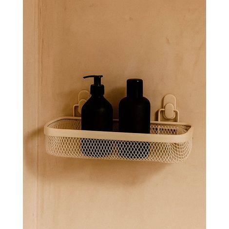 Exagonshop Mensola vasca doccia 1 ripiano crema Taki
