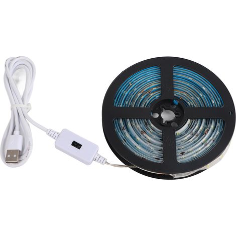 Bande LED étanche intelligente avec capteur de mouvement, éclairage à intensité variable USB pour armoires de cuisine (1/5)