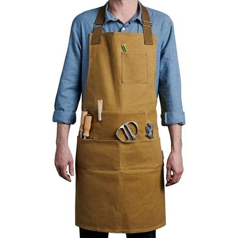 Lourd Devoir Résistant à l'eau Ciré Toile Tablier Outil Tablier Atelier Bricolage Maison/Jardin Coiffeur Chef Taille/Cou Sangles Réglables Unisex (1/4)
