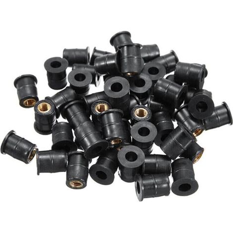 M5-Gummimuttern 5 mm metrisches Motorrad-Windschutzscheiben-Verkleidungsbefestigungswerkzeug 50 Stück (1/5)