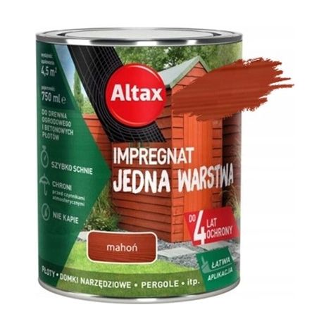 Imprägnierung einschichtig für Holz und Beton Mahagoni 0,75l