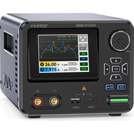 Alimentation CC Variable, Alimentation de Laboratoire 36V 8A, Faible Ondulation10mV, Ports USB-A (1/5)