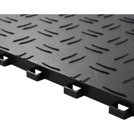 Dalles de garage emboîtables, texture antidérapante double face, revêtement de sol durable, 50pcs (1/2)