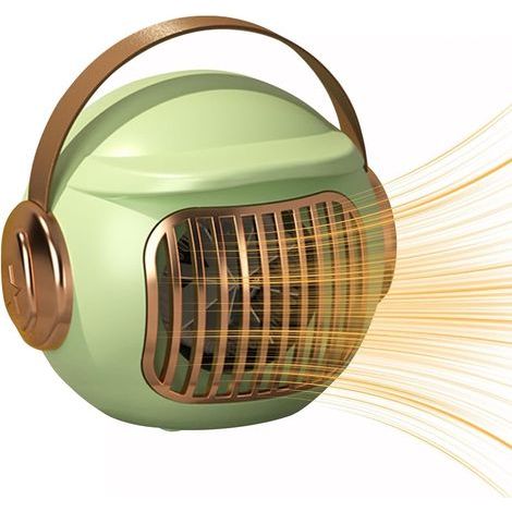Vert portable Desktop heater petit Desktop heater electric heater petit appareil de chauffage léger avec protection anti - inclinaison pour salon, Chambre d'enfant, bureau et salle de bains (1/5)
