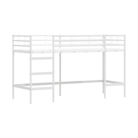 Cadre de lit superposé pour enfants (avec rideaux blancs et bleus), pour chambre, confort quotidien, assemblage rapide (1/5)