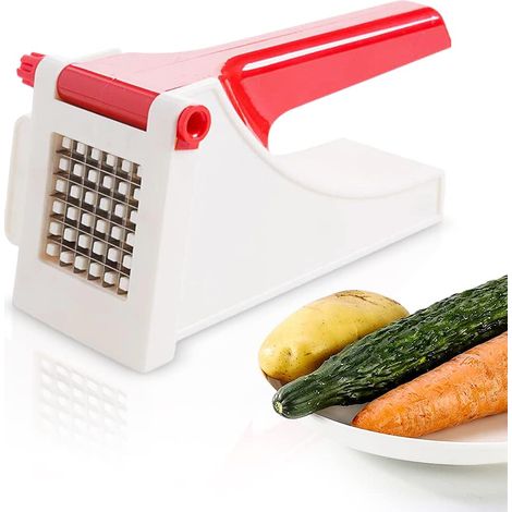 Cortador de verduras manual, cuchillas de acero inoxidable, mango ergonómico, para cocina. (1/5)