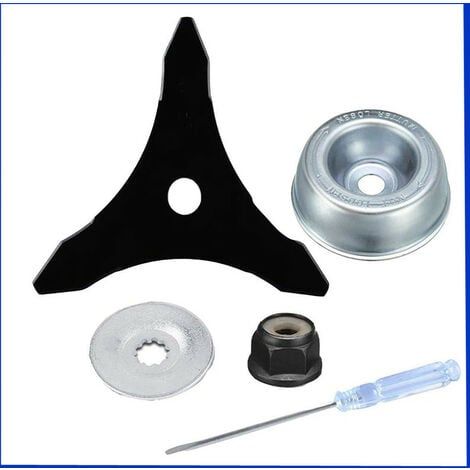 Kit de mantenimiento de accesorios para cuchillas de desbrozadora con adaptador de cuchillas para cortacésped (1/5)