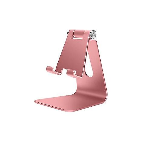 Support de bureau pour téléphone portable en métal, compatible avec iPhone X, XS Max, 8, 7, 6, 12, Samsung S20 Fe, Xiaomi et Huawei (rose) (1/5)