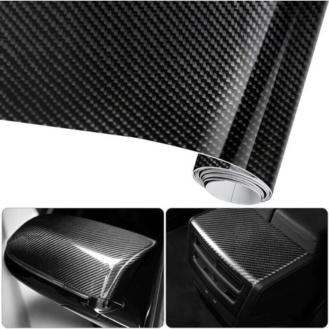 Film adhésif automobile 3M x 0.3M – Vinyle en fibre de carbone 6D – Imperméable et résistant aux UV – Application intérieure et extérieure (1/5)