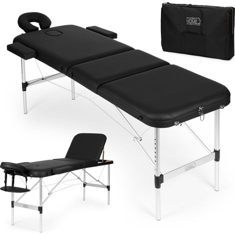 3-teilige, klappbare Massageliege aus Aluminium mit Tasche