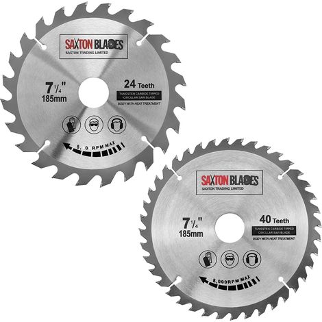 lames de scie circulaire pour le bois 185 mm x 30 mm alésage compatible avec Bosch Makita Dewalt Pack A convient à 190 mm Saws (1/5)