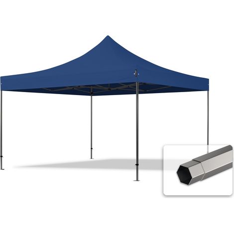 4x4 m Tonnelle pliante Acier, PES 750, bleu foncé (1/5)