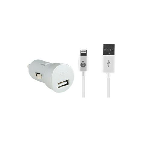 BBC chargeur voiture IP 2.4A - Blanc