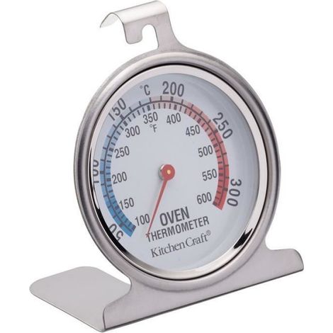 Thermometre Four - Acier Inoxydable - Plage De Mesure 50 À 300 °C - Cadran Rotatif Et Lisible - Pour Cuisinière Et Four Classique - 1 Pièce