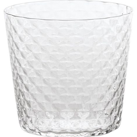 Zafferano Set 4 Tumbler Veneziano Mixology 43 cl in Vetro Sonoro Superiore Soffiato a Bocca e Lavorato a Mano, Trasparente Design Elegante e XL