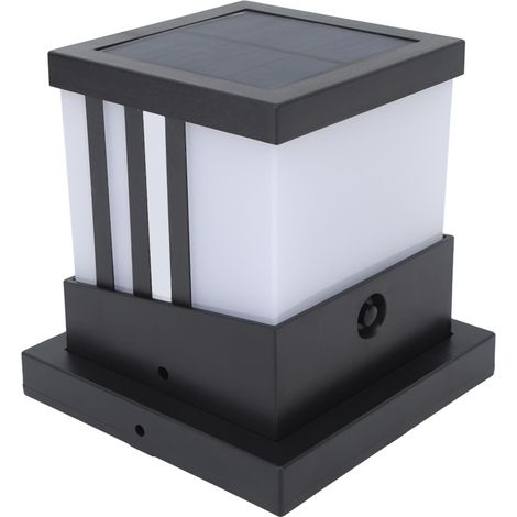 Lampe solaire LED extérieure étanche pour poteau, lampe décorative pour cour et jardin, 3 températures de couleur : 3000K, 4000K et 6000K (1/5)