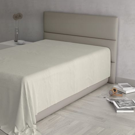 Lenzuolo Sopra MAX COLOR Piazza e Mezza 180x300 cm, 100% Cotone Made in Italy – Lenzuola Letto Piazza e Mezza in Tinta Unita - PANNA (1/4)