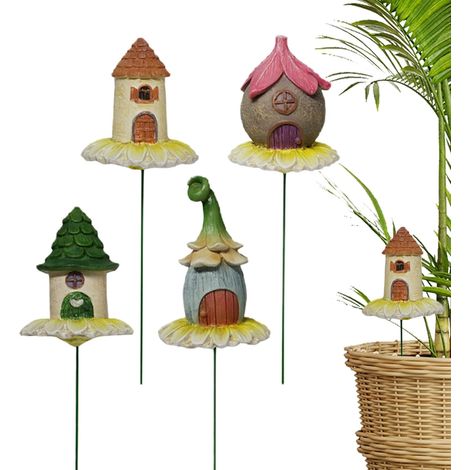 Blumentopf Heringe aus Kunstharz Feenhaus Design Rasenschild