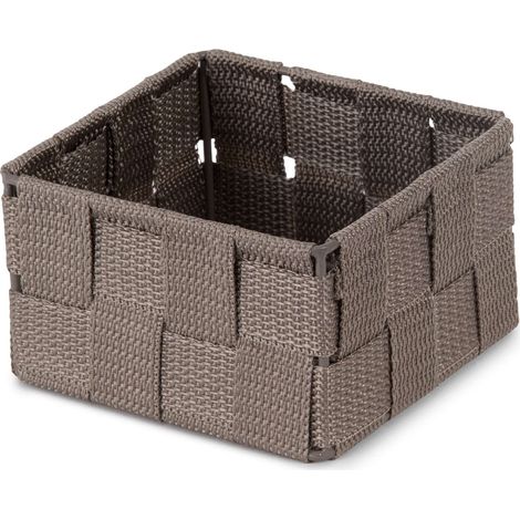Petit panier de rangement Stan S taupe - COMPACTOR - 12 x 12 x H.7 CM - Marron