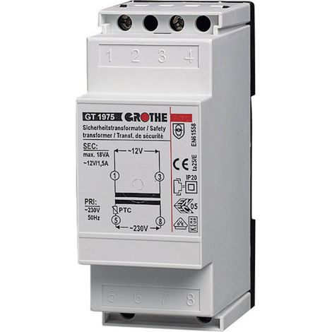 Grothe 14102 Trasformatore per campanello 8 V/AC 2 A (1/2)