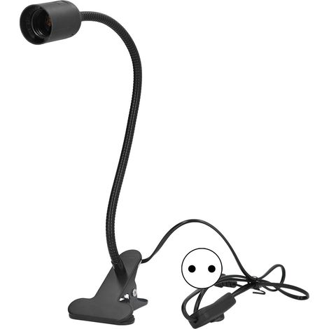 E27/E26 Klemmfassung für Schreibtischlampe, Leselampe, Schlafzimmer- und Studentenwohnheimlampe, EU-Stecker 100–240 V (1/5)