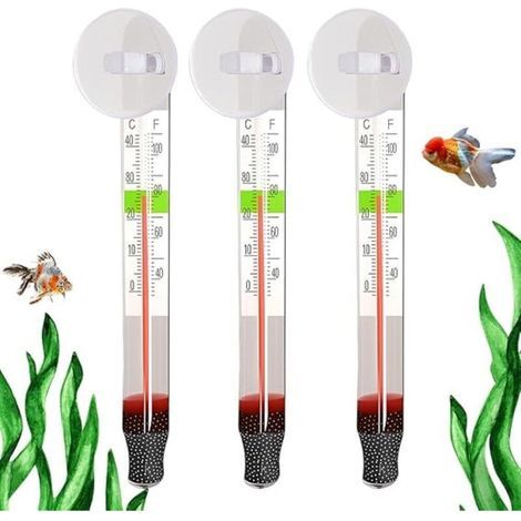 3pcs Thermometre Aquarium Pour Mesure De Température De l'Eau - Thermomètres Des Précision Avec Affichage Clair,Moniteur Sans Fil Avec Écran Clair Et Lisible Des Haute Précision (1/4)