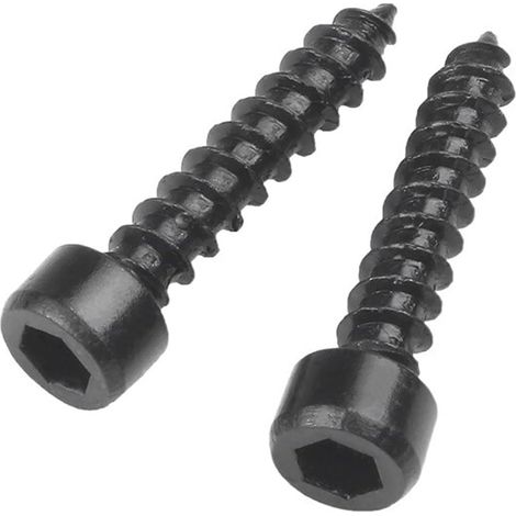 10 vis autotaraudeuses à tête hexagonale creuse en acier au carbone noir M4 M5, longueur 8-50 mm (40