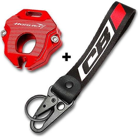 Étui de protection pour clé en aluminium CNC pour moto HONDA CB750 CB 750 HORNET CB750 2023 - Couleur : Rouge (Combo) (1/4)