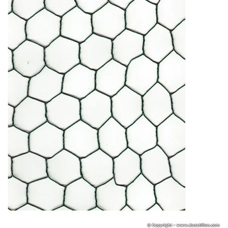 Grillage maille hexagonale 25mm plastifié vert hauteur de 0,5 m (1/4)