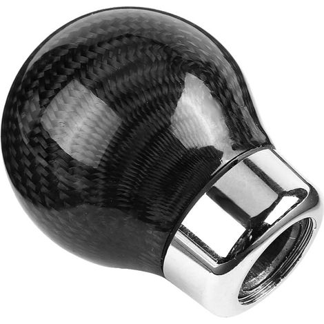 Perilla de cambio universal modificada para automóvil/Perilla de carbono real/Perilla carbonizada de carbono negro (1/5)