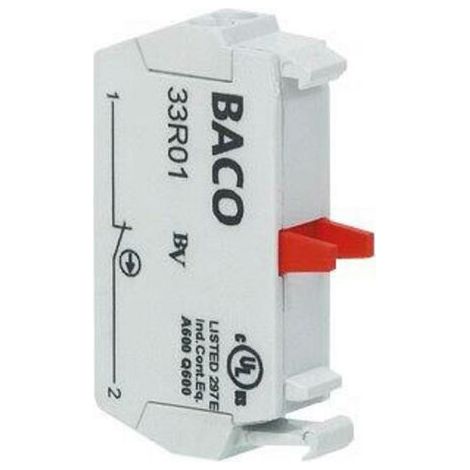 BACO 33R01 Élément de contact 1 NF (R) à rappel 600 V 1 pc(s) W70378 (1/4)